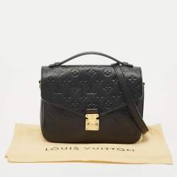 Pre Owned Louis Vuitton Black Monogram Empreinte Pochette Metis Bag