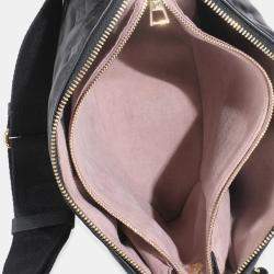 Louis Vuitton Black Lambskin Embossed Monogram Coussin PM bag