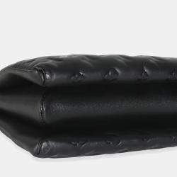 Louis Vuitton Black Lambskin Embossed Monogram Coussin PM bag
