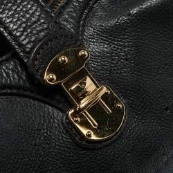 Louis Vuitton Black Monogram Mahina Leather XS Bag