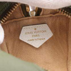 Pre Owned Louis Vuitton White Khaki Monogram Giant Canvas Beach Shoulder Bag