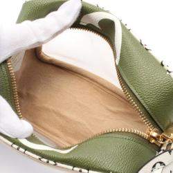 Pre Owned Louis Vuitton White Khaki Monogram Giant Canvas Beach Shoulder Bag