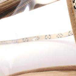 Pre Owned Louis Vuitton White Khaki Monogram Giant Canvas Beach Shoulder Bag
