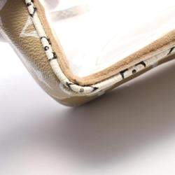 Pre Owned Louis Vuitton White Khaki Monogram Giant Canvas Beach Shoulder Bag