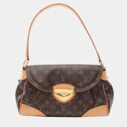 Pre Owned Louis Vuitton Beverly Mm Shoulder Bag Monogram Canvas Brown