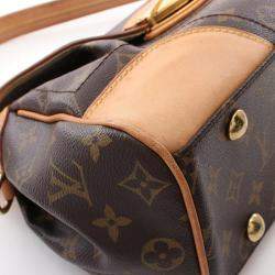 Pre Owned Louis Vuitton Beverly Mm Shoulder Bag Monogram Canvas Brown