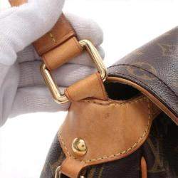 Pre Owned Louis Vuitton Beverly Mm Shoulder Bag Monogram Canvas Brown