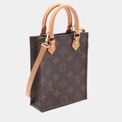 Louis Vuitton Brown Monogram Canvas Petit Sac Plat Crossbody Bag