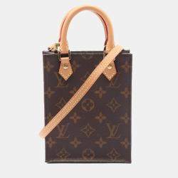 Louis Vuitton Brown Monogram Canvas Petit Sac Plat Crossbody Bag