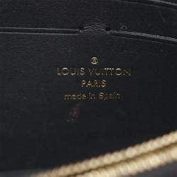 Pre Owned Louis Vuitton Brown Damier Ebene Canvas Portefeuille Vavin Chain Shoulder Bag