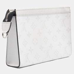 Louis Vuitton White Taigarama Leather Gaston Wearable Wallet Shoulder Bag