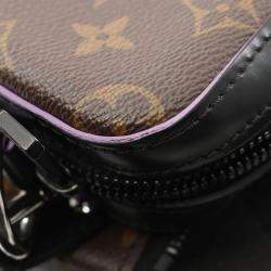 Louis Vuitton Purple, Brown and Black Monogram Macassar Canvas Trio Messenger Shoulder Bag