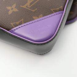 Louis Vuitton Purple, Brown and Black Monogram Macassar Canvas Trio Messenger Shoulder Bag