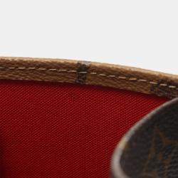 Pre Owned Louis Vuitton Beige and Brown Monogram Giant Reverse Canvas OnTheGo MM Tote Bag
