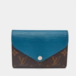 Louis Vuitton Turquoise Epi Leather and Monogram Canvas Marie-Lou Compact Wallet 