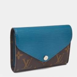 Louis Vuitton Turquoise Epi Leather and Monogram Canvas Marie-Lou Compact Wallet 