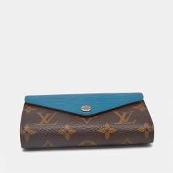 Louis Vuitton Turquoise Epi Leather and Monogram Canvas Marie-Lou Compact Wallet 