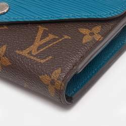 Louis Vuitton Turquoise Epi Leather and Monogram Canvas Marie-Lou Compact Wallet 