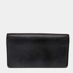 Louis Vuitton Black Leather Lockme II Wallet