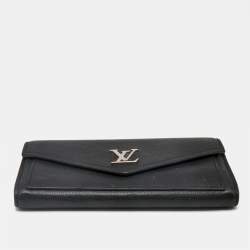 Louis Vuitton Black Leather Lockme II Wallet
