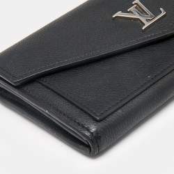 Louis Vuitton Black Leather Lockme II Wallet