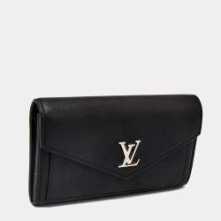Louis Vuitton Black Leather Lockme II Wallet