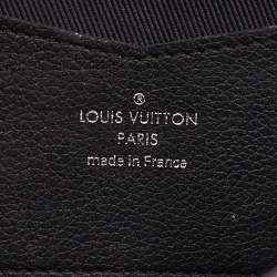 Louis Vuitton Black Leather Lockme II Wallet
