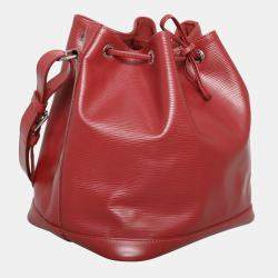 Pre Owned Louis Vuitton Red Leather Vintage Epi NeoNoe Bag