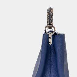 Louis Vuitton Blue Leather Python Capucines MM Bag