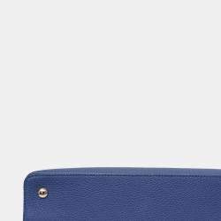 Louis Vuitton Blue Leather Python Capucines MM Bag