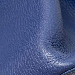 Louis Vuitton Blue Leather Python Capucines MM Bag