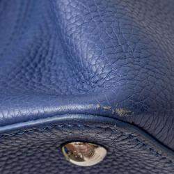 Louis Vuitton Blue Leather Python Capucines MM Bag