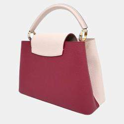 Louis Vuitton Pink Leather Capucine PM bag