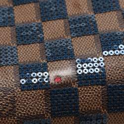 Pre Owned Louis Vuitton Damier Ebene and Sequins Paillettes Limited Edition Speedy 30 Bag