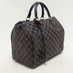 Pre Owned Louis Vuitton Damier Ebene and Sequins Paillettes Limited Edition Speedy 30 Bag