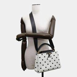 Louis Vuitton Capucines White/Black Calf Leather Size Bb