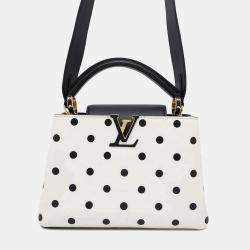 Louis Vuitton Capucines White/Black Calf Leather Size Bb