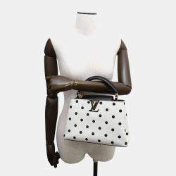 Louis Vuitton Capucines White/Black Calf Leather Size Bb