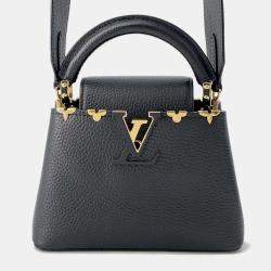 Pre Owned Louis Vuitton Capucines Black Taurillon Leather Size Mini
