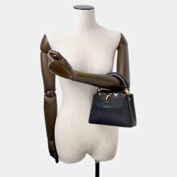 Pre Owned Louis Vuitton Capucines Black Taurillon Leather Size Mini