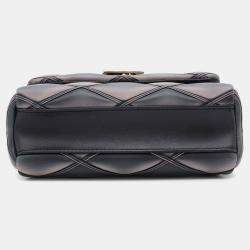 Louis Vuitton Black & Pink Lambskin Leather GO-14 MM Shoulder Bag