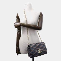 Louis Vuitton Black & Pink Lambskin Leather GO-14 MM Shoulder Bag