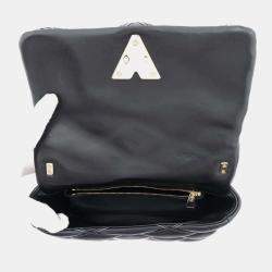 Louis Vuitton Black & Pink Lambskin Leather GO-14 MM Shoulder Bag