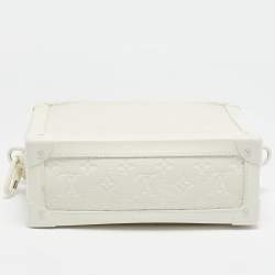 Louis Vuitton Powder White Monogram Taurillon Leather Soft Trunk Bag