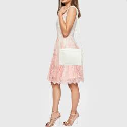 Louis Vuitton Powder White Monogram Taurillon Leather Soft Trunk Bag