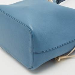Louis Vuitton Blue Jean Leather Lockme Bucket Bag