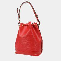 Louis Vuitton Red Epi Noe Bucket Shoulder Bag