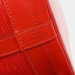 Louis Vuitton Red Epi Noe Bucket Shoulder Bag