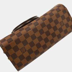 Pre Owned Louis Vuitton Brown Damier Ebene Triana Handbag