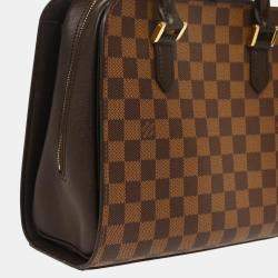 Pre Owned Louis Vuitton Brown Damier Ebene Triana Handbag